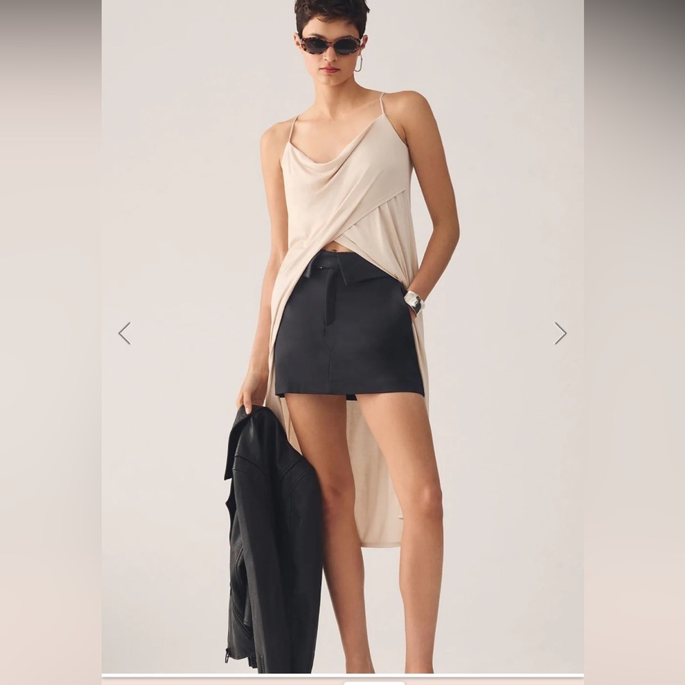Anthropologie High Low Cowl Neck Camisole Size L